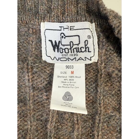 The Woolrich Woman Vintage 1980s Cross Button 100% Wool Sweater Vest Grandmacore - Picture 7 of 10